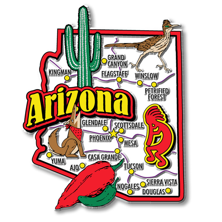 Super Jumbo Arizona-Az State Magnets