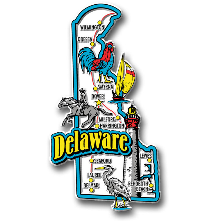 Super Jumbo Map Magnet - Delaware