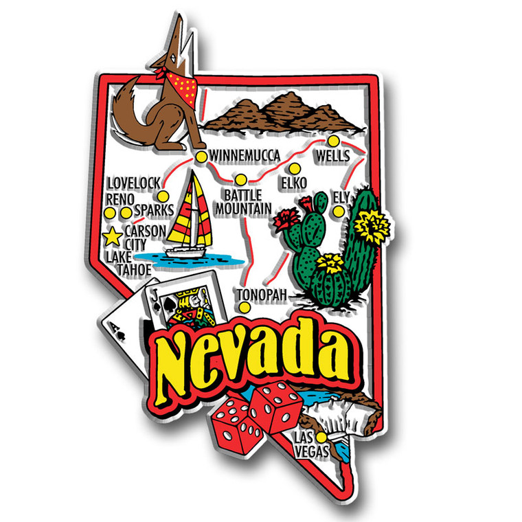 Super Jumbo Map Magnet - Nevada