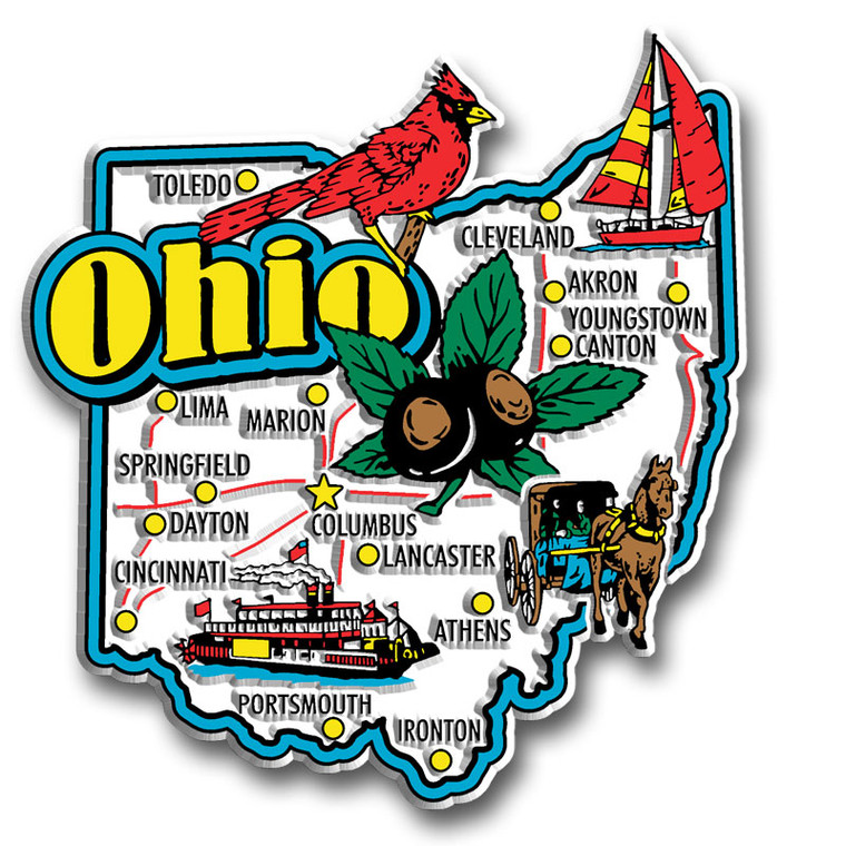 Super Jumbo Map Magnet - Ohio