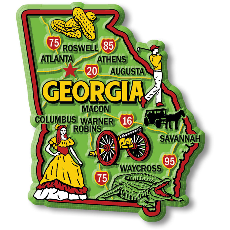 Georgia Colorful State Magnet