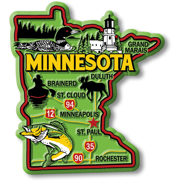 Minnesota Colorful State Magnet