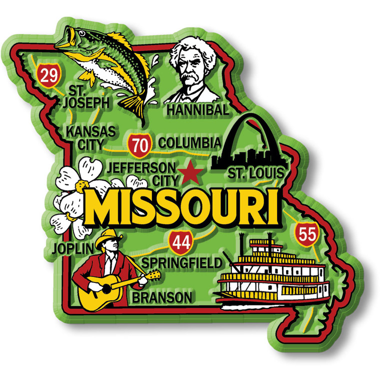 Missouri Colorful State Magnet