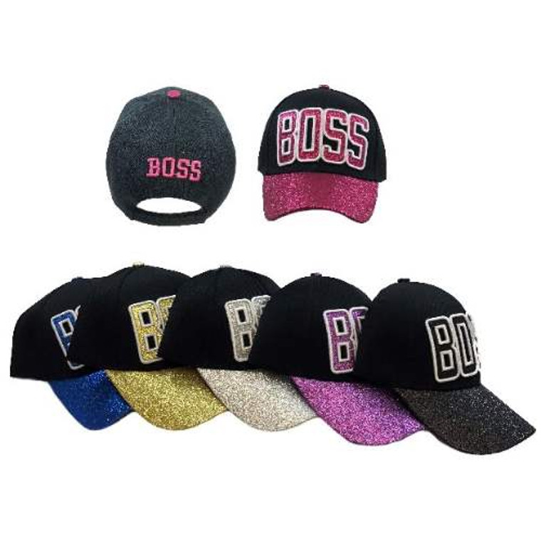 BOSS Ball Cap/Hat with Glitter Bill
