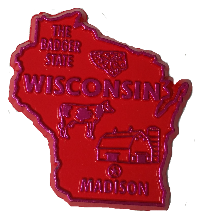 Magnet Wisconsin - WI  - 2D