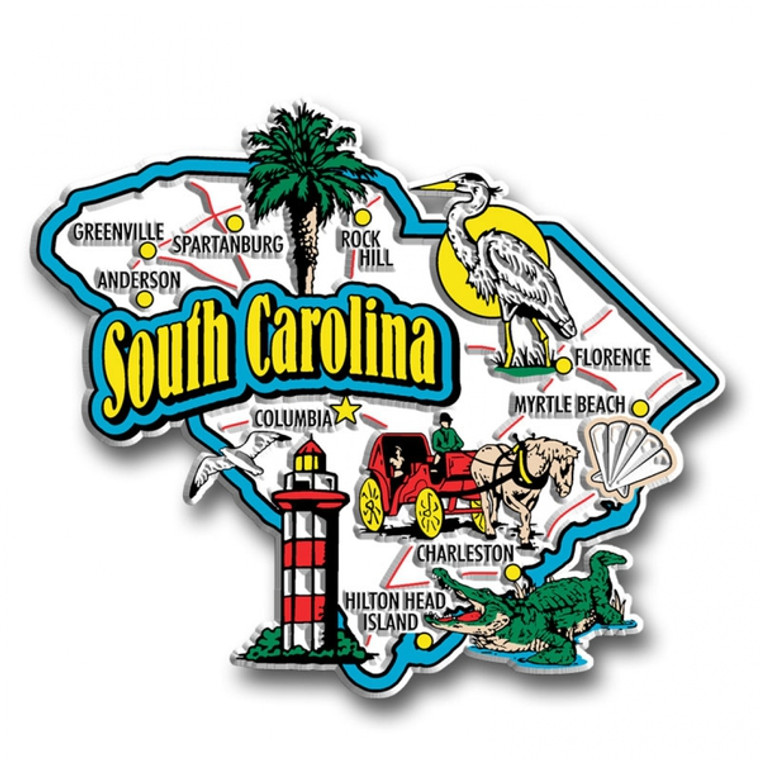 Super Jumbo South Carolina - SC State Magnets