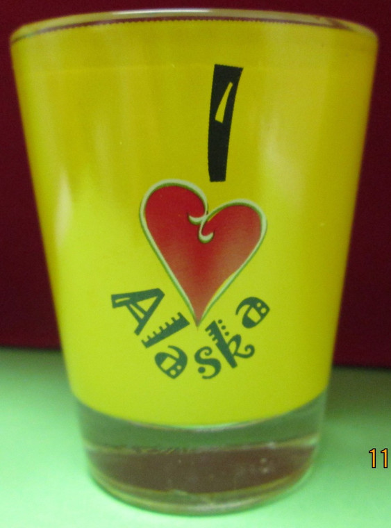 State Shot Glass I Love AK