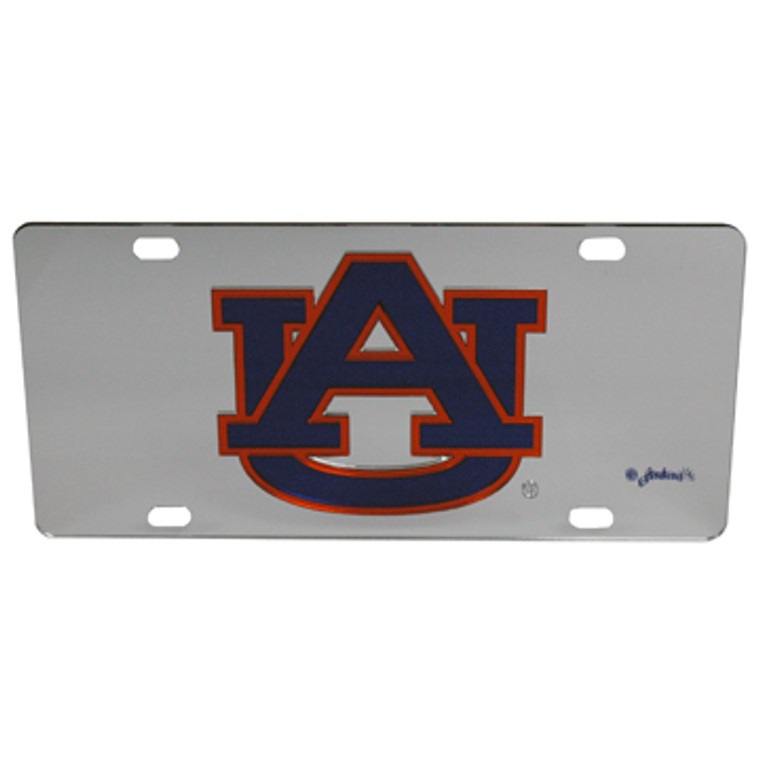 Auburn Acrylic Car Tag Mirrored AU Silver