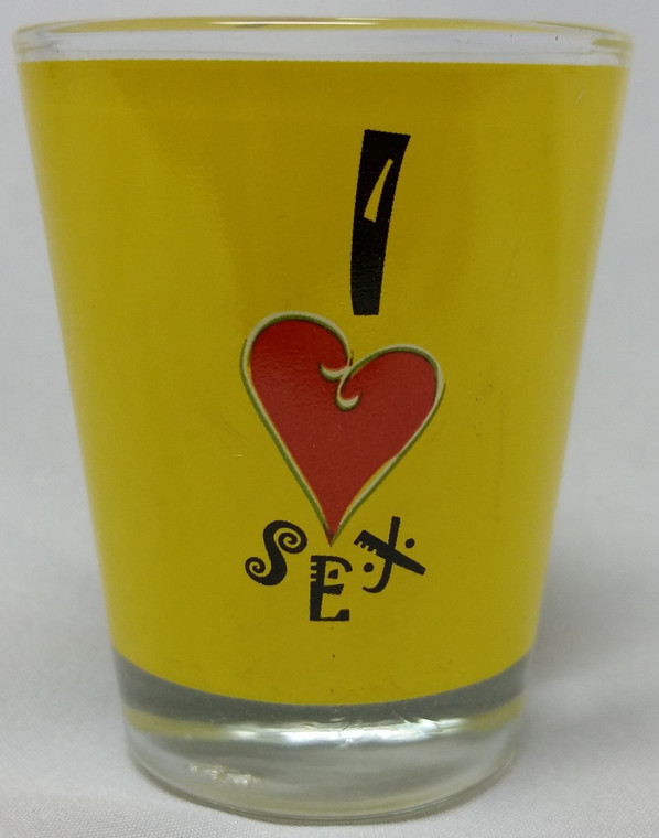 Funny Shot Glass "I love Sex" 2 oz