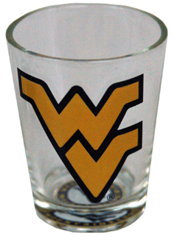 WV Mountaineers Bullseye Bottom - Shot Glass 2 oz