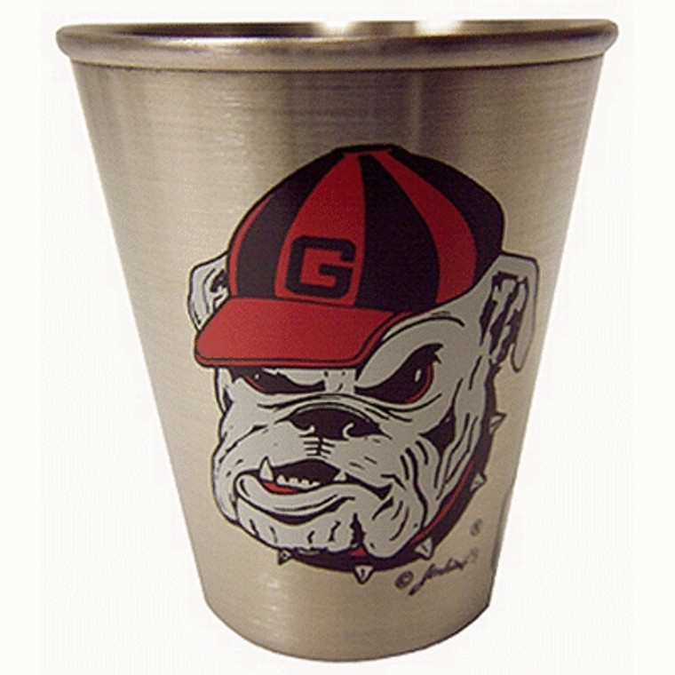 Georgia Bulldog Stainless Steel - Shot Glass 2 oz