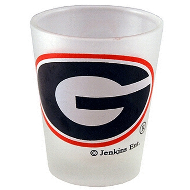 Georgia Bulldog Logo Frosted - Shot Glass 2 oz