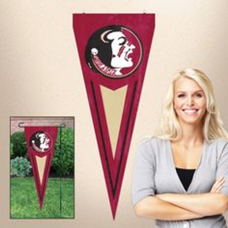 Fl State University - FSU - Applique & Embroidered Pennant - Size: 34" X 14"