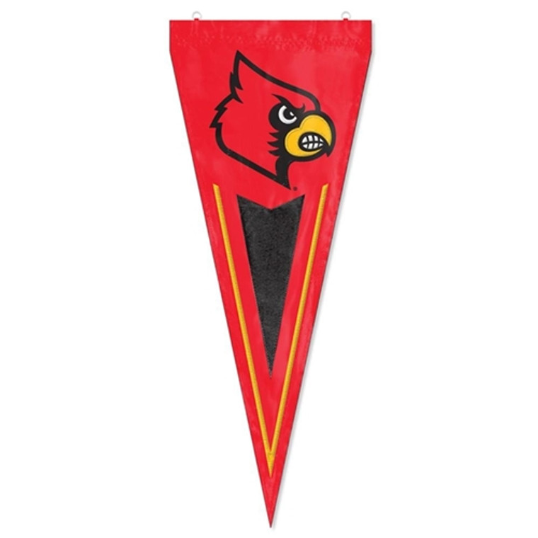 Louisville Cardinals - Applique & Embroidered Pennant - Size: 34" X 14"