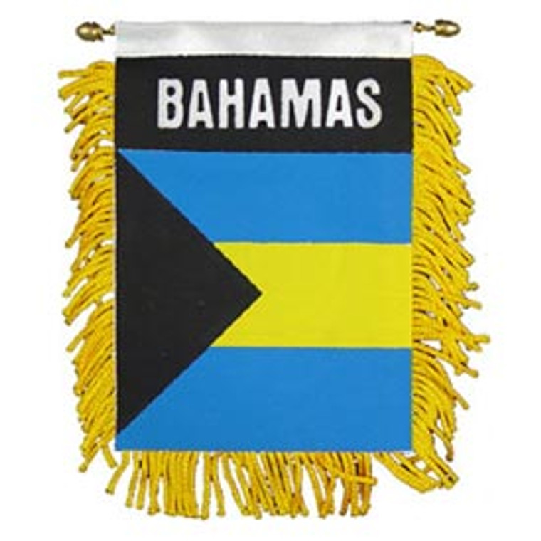 Mini Banners Country 'Bahamas' Size: 4" x 6"