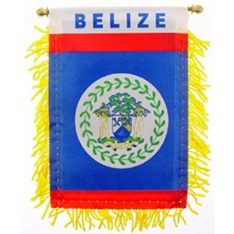 Mini Banners Country 'Belize' Size: 4" x 6"