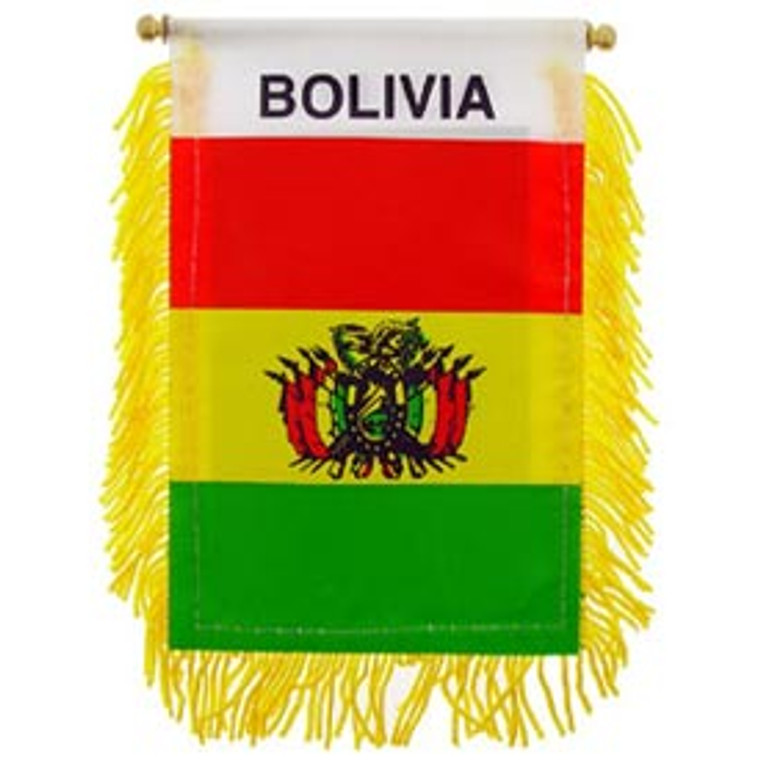 Mini Banners Country 'Bolivia' Size: 4" x 6"