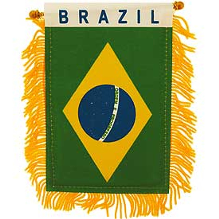 Mini Banners Country 'Brazil' Size: 4" x 6"