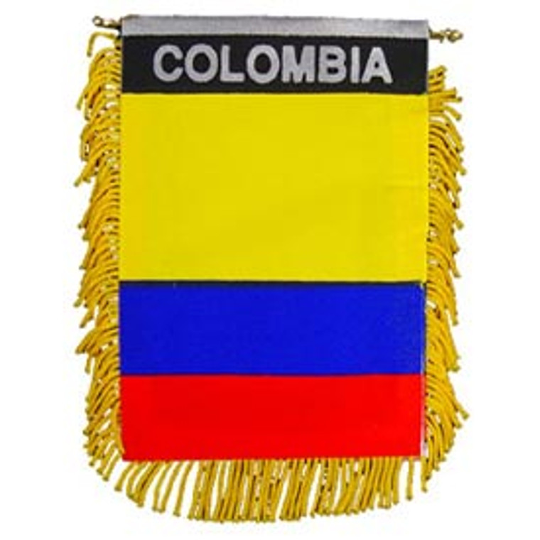 Mini Banners Country 'Colombia' Size: 4" x 6"