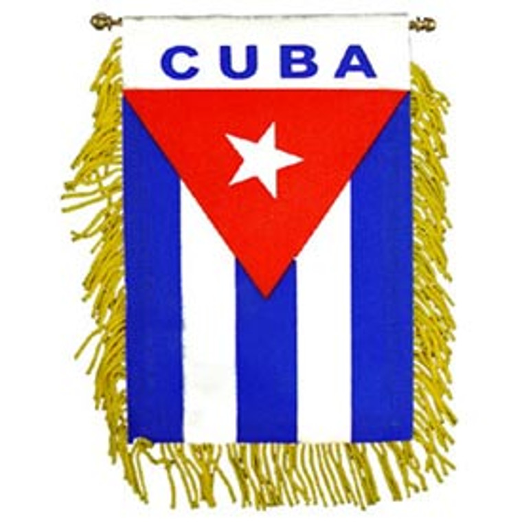 Mini Banners Country 'Cuba' Size: 4" x 6"