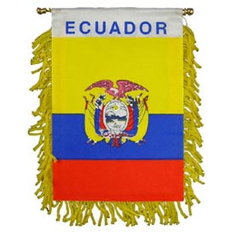 Mini Banners Country 'Ecuador' Size: 4" x 6"