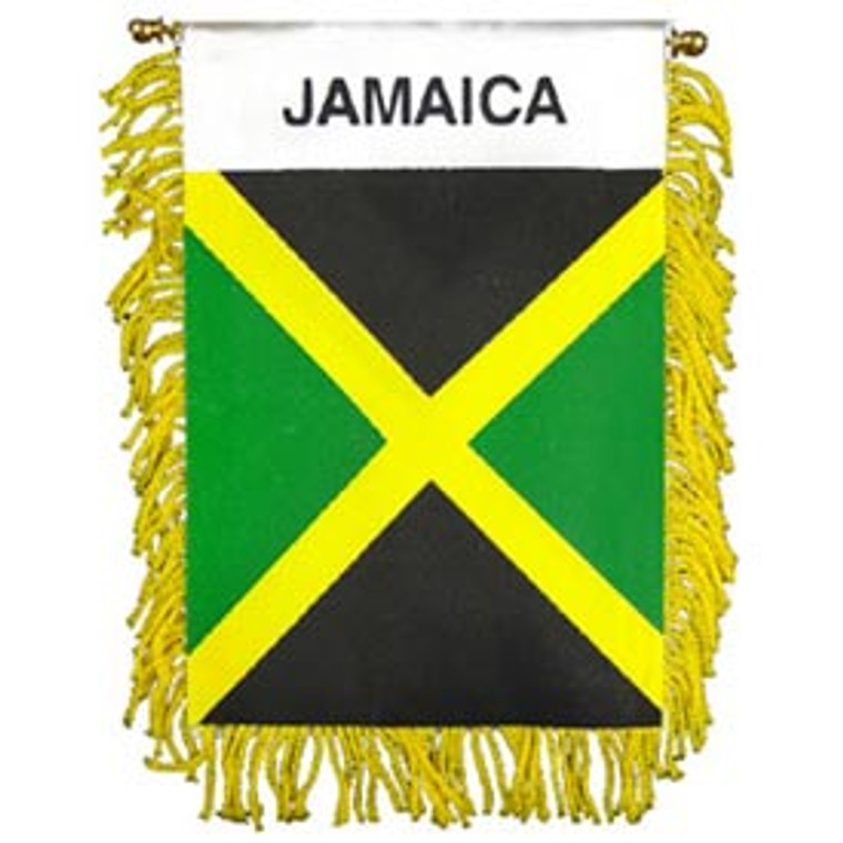 Mini Banners Country 'Jamaica' Size: 4" x 6"