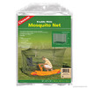 Coghlan's rectangular double-wide mosquito net provides fully enclosed protection against biting insects and mosquitoes when sleeping outdoors or indoors
Fine white 180 mesh polyester netting with floor base completely covers two single sleeping bags or cots