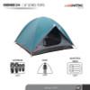 NTK Cherokee GT 3/4 is a 3 to 4 Person 7 by 7 Foot Outdoor Dome Family Camping Tent 100% Waterproof 2500mm, Easy Assembly, Durable Fabric Full Coverage Rainfly – Micro Mosquito Mesh for Maximum Comfort.