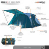 NTK Omaha GT 5 Person 9×9 Foot Outdoor Dome Family Camping Tent 100% Waterproof 2500mm, Easy Assembly, Durable Fabric Rainfly, Micro Mosquito Mesh for Extra Ventilation.
