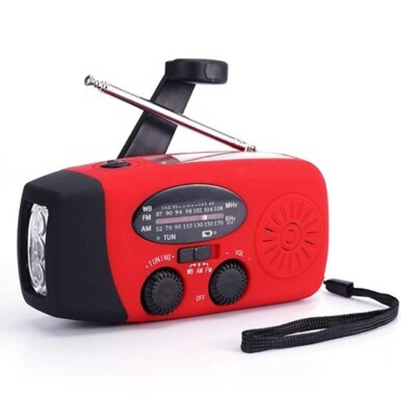 Ready Hour 4-in-1 Emergency Solar Flashlight & AM/FM/Weather Radio w/ Hand Crank