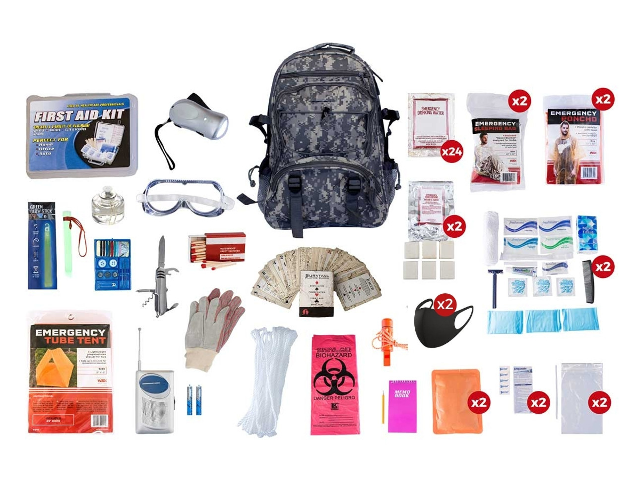 LifeGear 130 Piece Dry Bag First Aid and Survival Kit