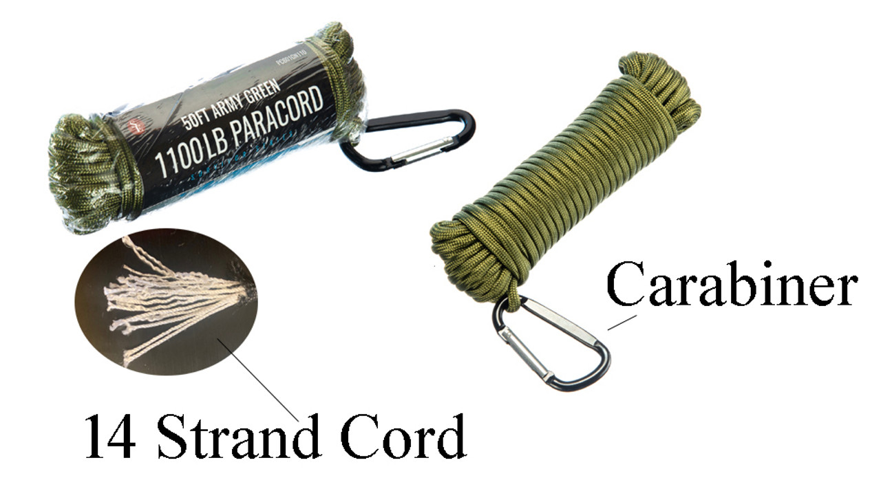 14 Strand Paracord With Carabiner