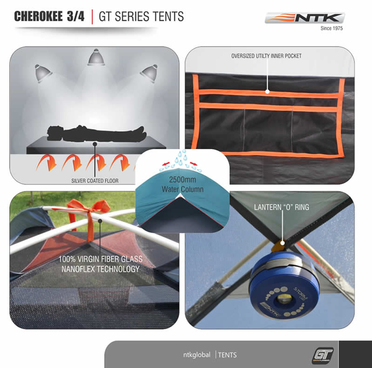 NTK - Cherokee GT 3/4 Family Camping Tent