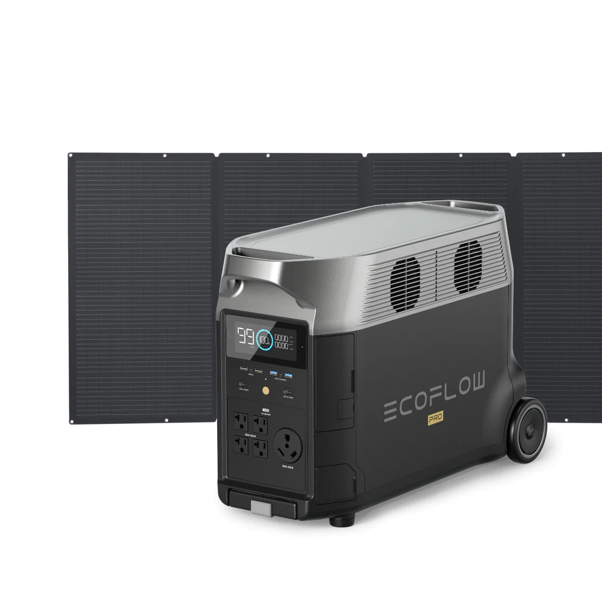 EcoFlow Delta Pro + 3* 400W Portable Solar Panel