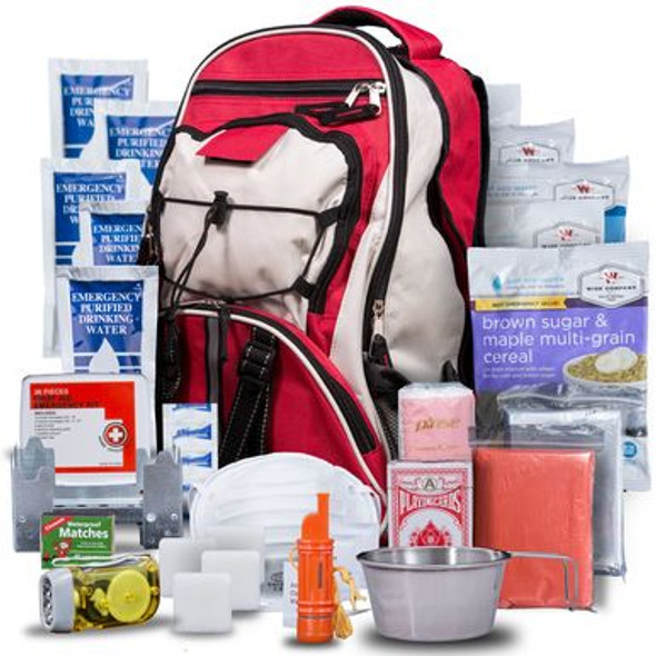 Red 64 Piece Survival Backpack Red 64 Piece Survival Backpack