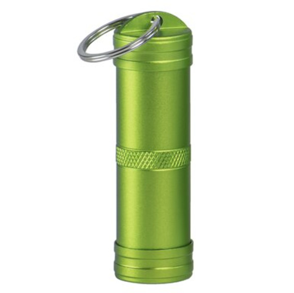 The Life+Gear Stash capsules are the perfect accessory to keep your valuables dry. These multipurpose capsules are perfect for fishing, camping, hiking or as daily emergency gear. The capsules are made with anodized aluminum and the o-ring seal so that they are completely waterproof. The small capsule includes a key ring.