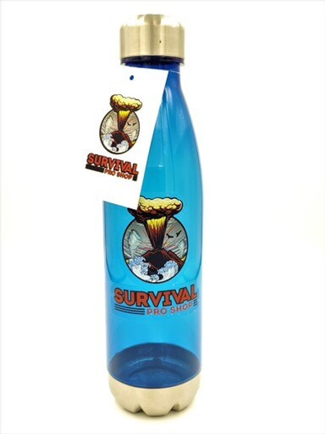 Our BPA free Survival Pro Shop Reusable Travel Water Bottle 27 oz. has a twist off cap that can great for all your water carrying needs.  (Available in a variety of colors)