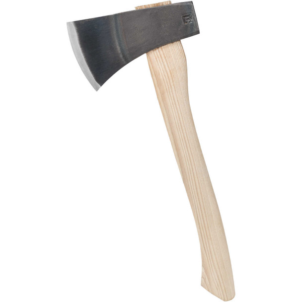 The Flying Fox Woodsman Hatchet is a multi-use camp hatchet in the Sport Utility Line, that was developed with specific design parameters, so that it functions well for wood-cutting chores, but also qualifies for competitive throwing in both major urban axe throwing organizations. 
The overall design takes elements found in vintage hatchets from the mid-20th century, and gives modern affirmation to those hatchets from yesteryear.