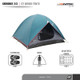 Cherokee GT 2/3 Person 7 by 5 Foot Outdoor Dome Family Camping Tent 100% Waterproof 2500mm, Easy Assembly, Durable Fabric Full Coverage Rainfly – Micro Mosquito Mesh for Maximum Comfort.