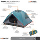 Cherokee GT 2/3 Person 7 by 5 Foot Outdoor Dome Family Camping Tent 100% Waterproof 2500mm, Easy Assembly, Durable Fabric Full Coverage Rainfly – Micro Mosquito Mesh for Maximum Comfort.