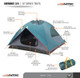 NTK Cherokee GT 3/4 is a 3 to 4 Person 7 by 7 Foot Outdoor Dome Family Camping Tent 100% Waterproof 2500mm, Easy Assembly, Durable Fabric Full Coverage Rainfly – Micro Mosquito Mesh for Maximum Comfort.