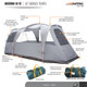 The Arizona GT 11/12 is part of our premium family camping tents. As a Brazilian company, we build our tents to survive the Amazon weather with a 20cm bathtub shape floor, fully covered by the rainfly. Yet it is also built for the heat, the tent is 50% mesh for extra ventilation and comfort offering excellent ventilation.