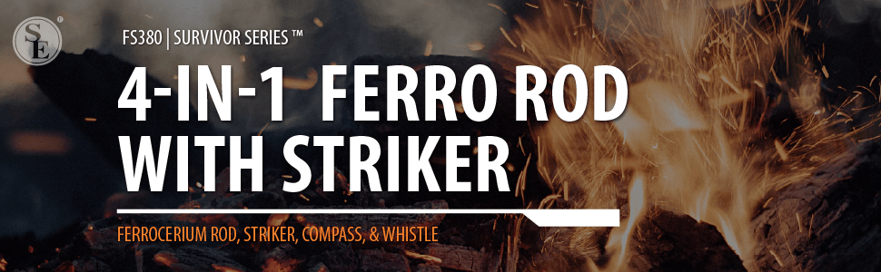 4 in 1 ferro rod with striker 