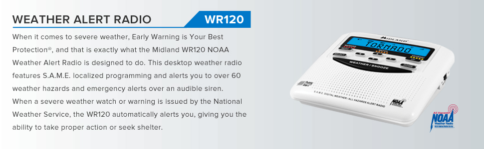 Weather alert radio WR120