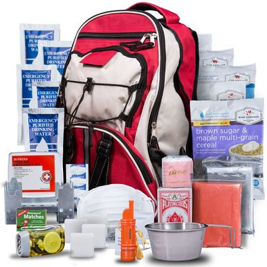 Red 64 Piece Survival Backpack - Survival Pro Shop