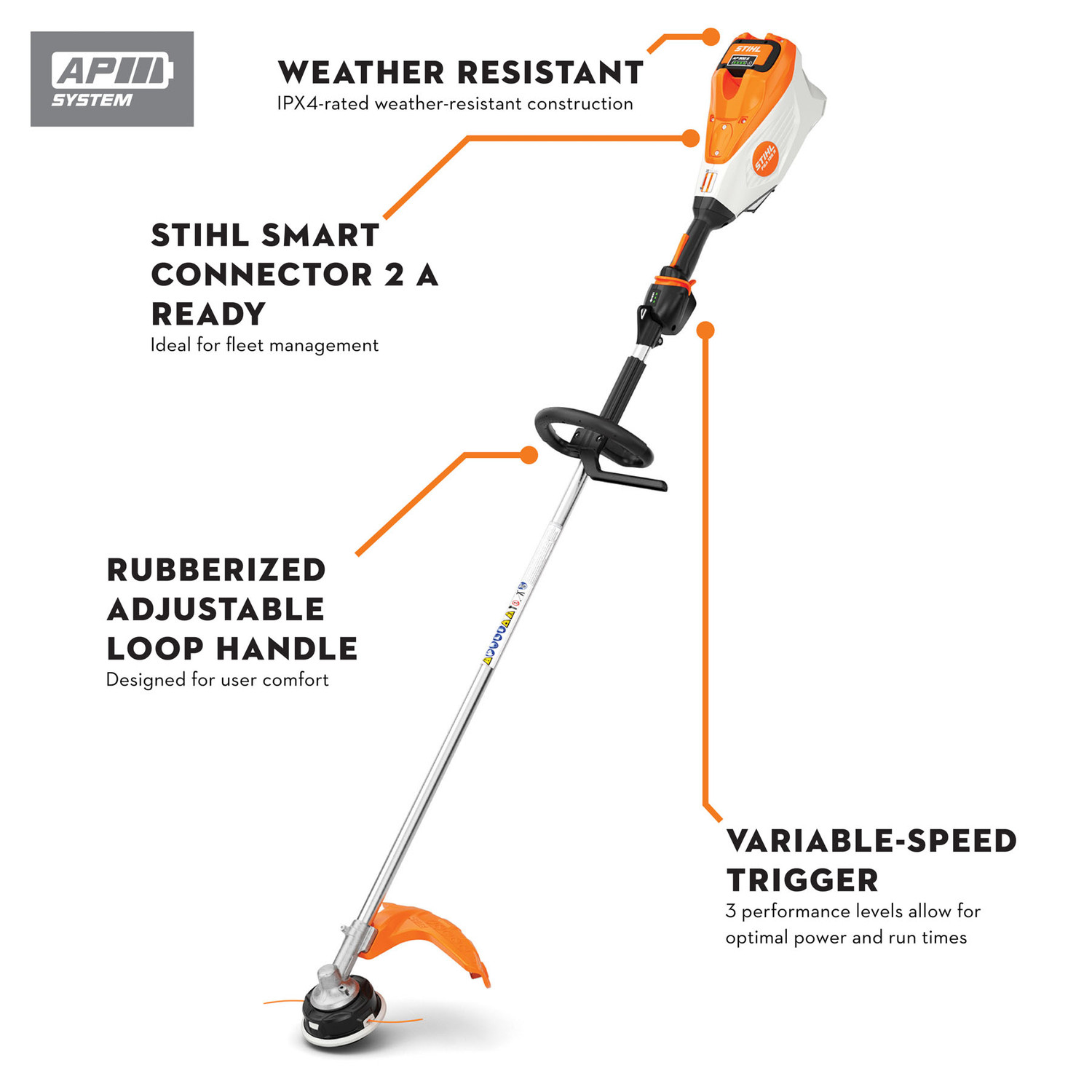 Stihl FSA135R Lithium Ion Commercial Weed Trimmer - Valley Power