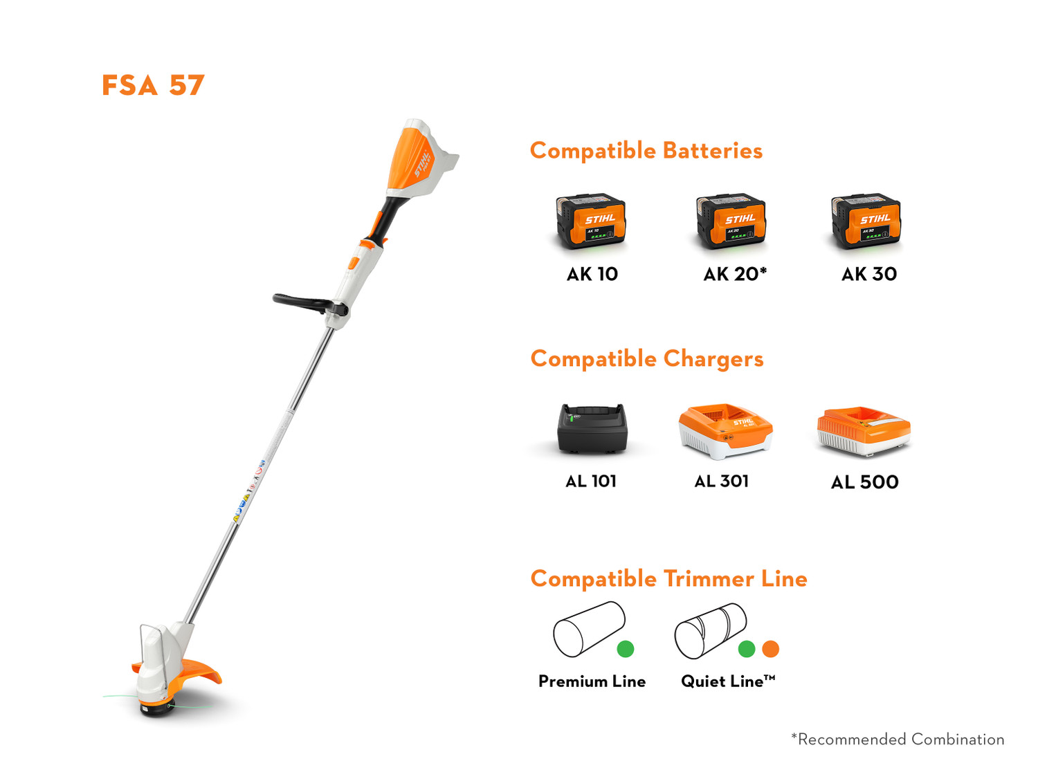 Stihl FSA57 Lithium Ion Weed Trimmer - Valley Power Equipment