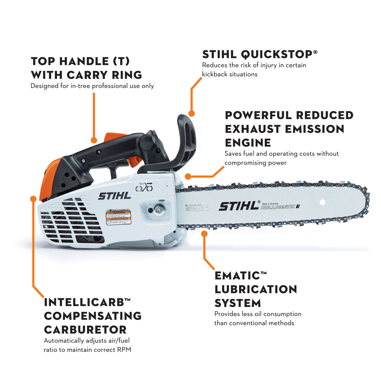 Stihl MS194T Top Handle Chainsaw - 14