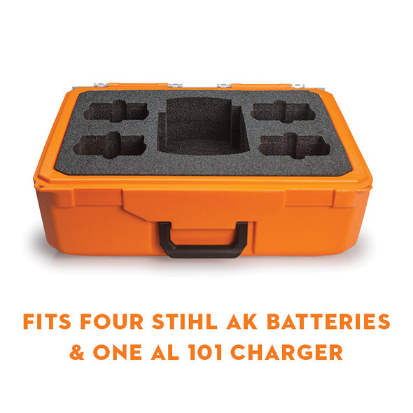 Stihl Battery/Charger Carrying Case - Case with insert holds (6) AK batteries