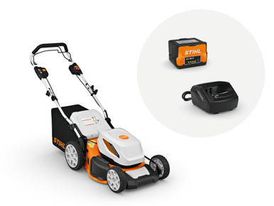 Stihl RMA348V Self Propelled Walk Behind Lawnmower - AK30S Battery